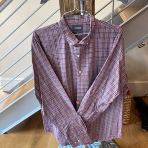 Bonobos Button Down Shirt. XXL. Slim Fit. Red & Blue Check.
